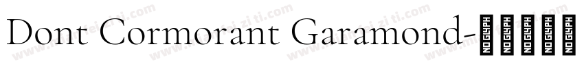 Dont Cormorant Garamond字体转换